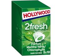 Chewing-gum à la menthe verte et chlorophylle sans sucres,3 x 22 g