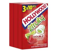 Hollywood 2Fruity Fraise Citron Vert s/sucres 3x10 Dragées 66g