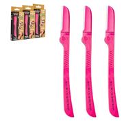 Hollywood Browzer Dermaplaning Blades for Face - Eyebrow Shaping - Remove Unwanted hair - Outil exfoliant pour femme - Rasoir pour femme - Épilateur facial - Lot de 3 (saphir rose)