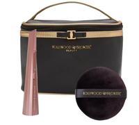 Hollywood Browzer Kit de Dermaplaning avec Dermaplaning Sonic Dermaplaner, Doudou en microfibre de luxe et trousse de toilette végétalienne - Pour une peau lisse et éclatante - Élégant et prêt à