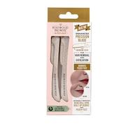 Hollywood Browzer Lot de 2 Rasoirs Dermaplaning pour Femme - Lames Microfines en Acier Inoxydable - Épilation Faciale Sans Douleur - Réutilisables, Prêts à Voyager - Blanc Nacré (paquet de 2)