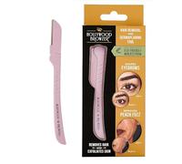 Hollywood Browzer Rasoir Sourcils & Visage pour Femme - Rasoir Dermaplaning sans Douleur - Épilation Faciale & Exfoliation - Manche Écologique en Paille de Blé - Étui Inclus (Quartz rose)