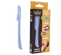 Hollywood Browzer Rasoir Sourcils & Visage pour Femme - Rasoir Dermaplaning sans Douleur - Épilation Faciale & Exfoliation - Manche Écologique en Paille de Blé - Étui Inclus (Améthyste)