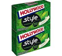 Hollywood Chewing-gums style chlorophylle, parfum menthe verte, sans sucre - Les 4 paquets