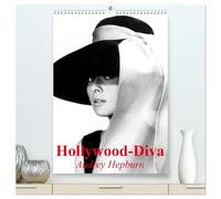 Hollywood-Diva - Audrey Hepburn (hochwertiger Premium Wandkalender 2026 DIN A2 hoch), Kunstdruck in Hochglanz: Die elfenhafte und unvergessliche Film-Ikone der 50er Jahre