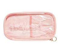 Hollywood Fashion Secrets Trousse de maquillage transparente - Organisateur de rangement, petite trousse de maquillage de voyage, pochette cosmétique pour femme avec séparateur