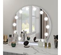 Hollywood Makeup Mirror With Lighting, 12 Led Dimmable, 3 Modes, Round, Bathroom Table Mirror, Touch Control, For Bedroom, Dressing Table