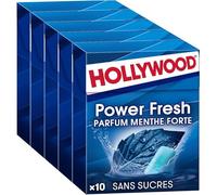 HOLLYWOOD Power Fresh Chewing-gum à la menthe forte sans sucres 5 x 14 g