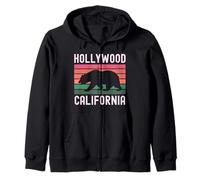Hollywood Retro Los Angeles California Vintage Sunset West Sweat à Capuche