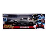 Retour Vers Le Futur Ii - Réplique Hollywood Rides Métal 1/24 Delorean Time Machine