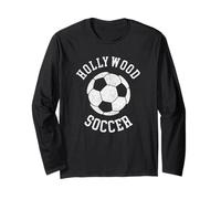 Hollywood Soccer Retro Distressed 90's Vintage Manche Longue
