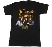 Hollywood Vampires Raise The Dead Blacken T Shirt Band Tee Manches Courtes(Large)
