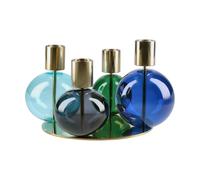 Holmegaard Bougeoir Bubble 4-bras Ø17.5x12 cm Bleu-vert-fumé