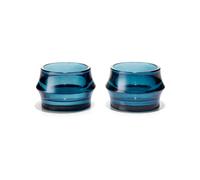 Holmegaard Photophore Arc 5 cm Lot de 2 Bleu foncé