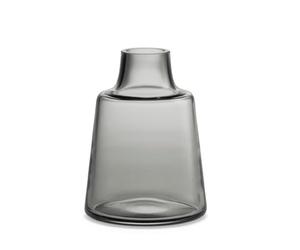 Holmegaard Vase col court H12 cm Flora en verre soufflé, gris