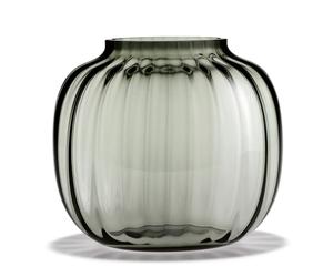 Holmegaard Vase Primula oval 17.5cm Smoke
