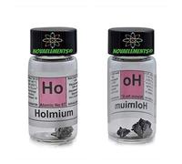 Holmium Élément 67 Ho, Champion Pure 1 Gramme 99,95% en Flacon de Verre avec Étiquette