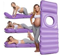 HOLO Coussin de grossesse gonflable original avec un trou pour votre ventre - Utilisation pour soulager PGP/SPD, yoga, sommeil et détente sur votre ventre - Utilisation sur terre ferme