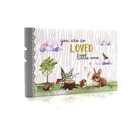 Holoary Album photo pour bébé « You Are So Loved Little One Grandma's Brag Book », 10,2 x 15,2 cm, 32 photos, motif animaux de la forêt