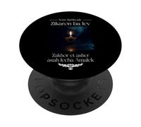 Holocaust Rembr Memorial Day, Yom HaShoah, Zikaron ba lev PopSockets PopGrip Adhésif