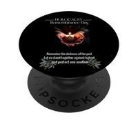 Holocaust Rembr Memorial Day, Yom HaShoah, Zikaron ba lev PopSockets PopGrip Adhésif
