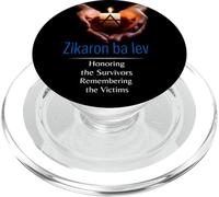 Holocaust Rembr Memorial Day, Yom HaShoah, Zikaron ba lev PopSockets PopGrip pour MagSafe
