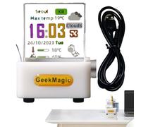 Hologram Clock, WiFi Desk Clock, Photo Display, Transparent Digital Clock, WiFi Desk Clock Transparent Digital Clock with Real-Time Weather Station and Photo Album