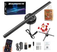 Hologram Fan, 3D Hologram LED Fans Projector, 16.5" HD LED Fan Projector, with WiFi & APP Remote, Spinning Holograms Fans for Shop, Bar, Christmas (1pc)