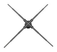 Hologramme 3D de 80cm avec Wi-Fi et Bluetooth, Projecteur Hologramme 3D avec 928 LEDs, 2500 cd/m² et 1500 Vidéos 3D Gratuites, Projecteur Holographique 3D pour Expositions, Magasins, Centres Commercia