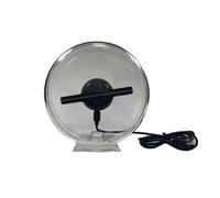 Hologramme 3D, Ventilateur Holographique 3D De 10 Cm/4,1 Pouces avec Couvercle Transparent, Ornement, Machine De Publicité Holographique À 128 LED, Noël, Halloween Adapté aux Magasins, Bars, et Fêtes