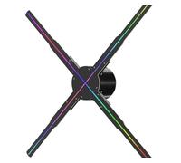 Hologramme 3D, Ventilateur Holographique WiFi 50 Cm Machine De Publicité 3D 576 LED Enseigne Néon Smart HD Player Support Vidéo Image Adapté aux Magasins, Bars, et Fêtes(42cm Basic Edition)