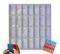 Holographic Chocolate Mold,moules À Chocolat Holographiques En Silicone,Holographic Silicone Mold with 28 Small Grids,easy Release Deep Thick Molds,Reusable DIY Baking Wax Melts-C