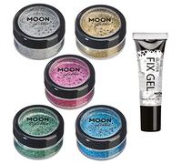 Holographic Glitter Shakers par Moon Glitter - 100% cosmétiques paillettes pour le visage, le corps, les ongles, les cheveux et les lèvres - 5g - Assortiment de 5 couleurs
