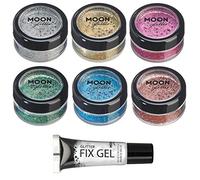 Holographic Glitter Shakers par Moon Glitter - 100% cosmétiques paillettes pour le visage, le corps, les ongles, les cheveux et les lèvres - 5g - Assortiment de 6 couleurs