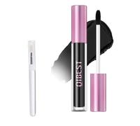 Holographic Gloss Trio,Holographic Pink Pulsar Glitter Lip Gloss,Long-Lasting Shine Lipstick, Non-sticky Waterproof Lipstick With lip brush (Matte Black)