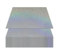 Holographic Paper - A4 Holographic Sticker Paper Waterproof, 20 Sheets Luminous Vinyl A4 Prismatic Clear Vinyl Self Adhesive, Waterproof Crafting Film Self-Adhesive For Wrapping School Projects
