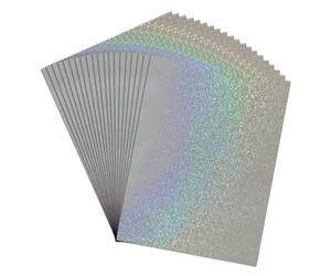 holographique A4 pour plastification holographique | 20 pièces étanches, faciles à découper, fournitures de bricolage pour adolescents, adultes, enseignants, étudiants