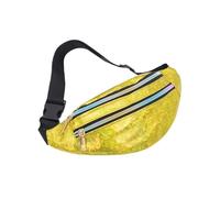 Holographiques Sac Banane Sac Banane à Paillettes holographique avec éclats de Verre Laser, Sac Fermeture Poche, Poitrine(Gold)
