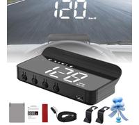 Holometer Holographic Speedometer, Holographic Speedometer, Car Head Up Display, Digital GPS Speedometer with Speed, Travel Direction Function, Overspeed＆Fatigue Driving Alarm (OBD Cable, 1 stuck)