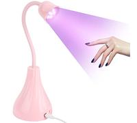 Holres Lampe UV Sèche Ongles 18W LED - Séchage Rapide Avec Minuterie 60s, Portable, Rotation à 360° - Pour Tous Les Gels (Blanc)