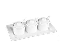 Holst at 216 FA4 Confitures Bar 4 pièces Porcelaine Blanc 32,5 x 17,5 x 7,5 cm