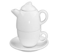 Holst PA 151 K FA3 Embout et Verseuse Portion Plateau de Service 3 pièces Porcelaine Blanc 14 x 14 x 17 cm