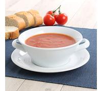 Holst Porcelaine ACC 06 FA1 Tasse à Soupe/Soupes supérieure 0,45 L sur inférieure Uta, Blanc, 17,5 x 17,5 x 7 cm