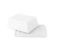 Holst Porcelaine Bud 018 Beurre et de boîte de Conservation 2 pièces Blanc 15,5 x 11,5 x 5,5 cm