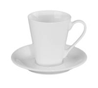 'Holst Porcelaine BV 030 FA1 Mug 0,30 l Heike sur Soucoupe Uta, Blanc 15,8 x 15,8 x 11 cm