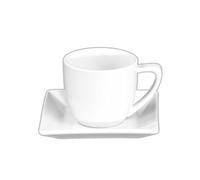 Holst Porcelaine CF 003 FA2 Café/Cappuccino supérieure H 0,21 l sur inférieure YK, Blanc, 13 x 13 x 8.2 cm