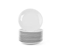 Holst porcelaine - CT 019 FA1 - Lot de 12 assiettes à dessert, Porcelaine, Blanc., 18.7 x 18.7 x 2.2 cm