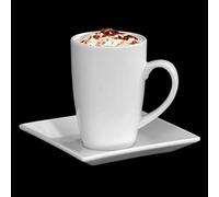 'Holst Porcelaine ctg 120 FA1 Gobelet à Café 0,20 l Ceto sur sous-Tasses YK, Blanc, 13 x 13 x 11,5 cm