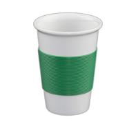 Holst Porcelaine ctg 320 FA1 Rannenberg & Friends Tasse à café 0,20 l avec Bandeau coloré en Silicone, Porcelaine, Blanc, 8 x 8 x 10 cm, 2 unités