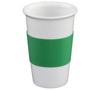 Holst Porcelaine ctg 330 FA1 Rannenberg & Friends Mug 0,30 l avec Bandeau coloré en Silicone, Porcelaine, Blanc, 9 x 9 x 11,5 cm, 2 unités